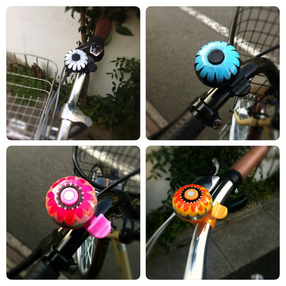 かわいい☆おしゃれな自転車ベル FBY02 フラワー 2枚目の画像