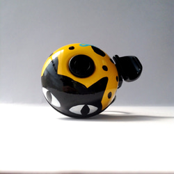 黒猫の黄色（L）手描き自転車ベル その他雑貨 Biancanamian 通販