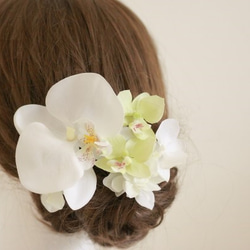 胡蝶蘭の髪飾り 3枚目の画像