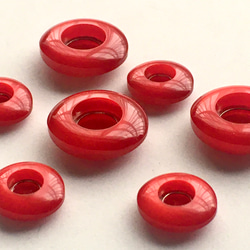 ドロップキャンディ赤　レトロボタン　ミックス7個 2枚目の画像