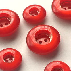 ドロップキャンディ赤　レトロボタン　ミックス7個 3枚目の画像