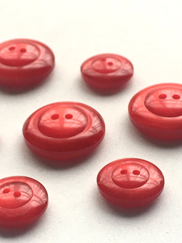 ドロップキャンディ赤　レトロボタン　ミックス7個 5枚目の画像