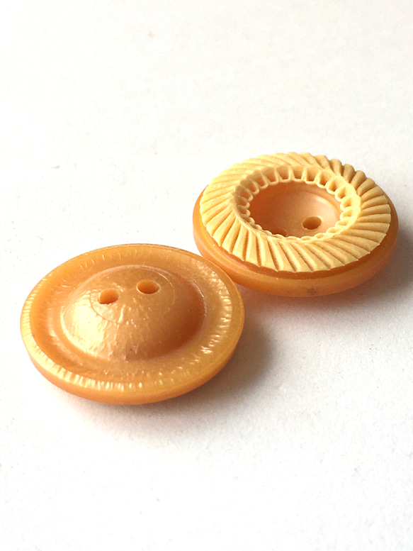 ドーナツみたいなキュートなボタン(M) マロン2個 4枚目の画像