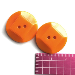 ☆再販☆ オレンジキャンディボタン 2.2cm アメリカヴィンテージ 3枚目の画像