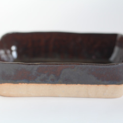 耐熱陶器　グラタン皿　ブラウン（2人用） 2枚目の画像