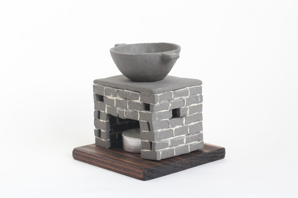 茶香炉　黒（角形）Tea incense burner（受注生産） 3枚目の画像