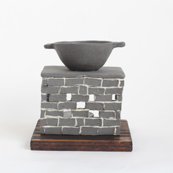 茶香炉　黒（角形）Tea incense burner（受注生産） 4枚目の画像