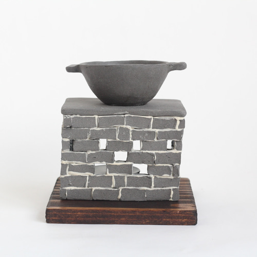 茶香炉 黒（角形）Tea incense burner（受注生産