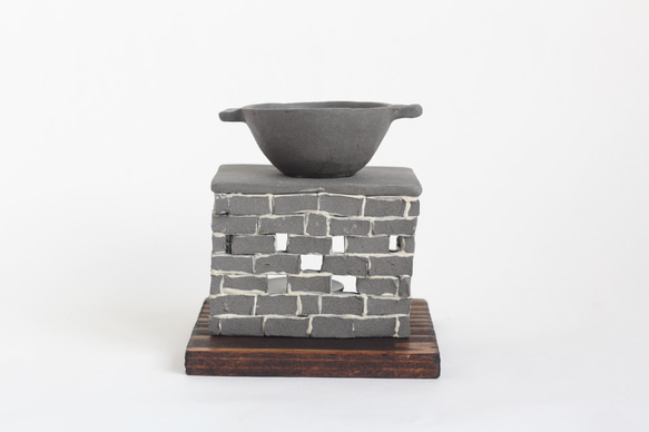 茶香炉　黒（角形）Tea incense burner（受注生産） 4枚目の画像