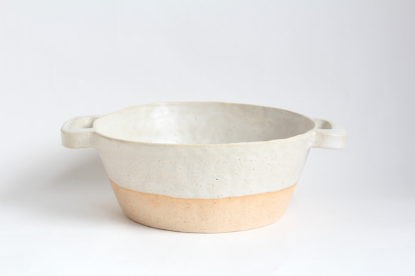 耐熱陶器　一人鍋　ホワイト　　（数量限定生産） 2枚目の画像