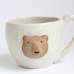 動物マグカップ　茶熊 1枚目の画像