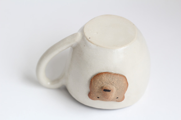 動物マグカップ　茶熊 3枚目の画像
