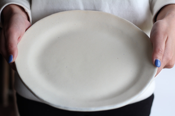 【リムプレート大皿】ホワイト　（受注生産） 2枚目の画像