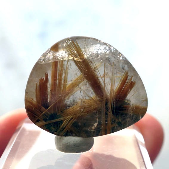 太陽ルチル タイチンルチル ゴールド ルース 大きめ 25mm ｜ハンドメイド素材 コレクション