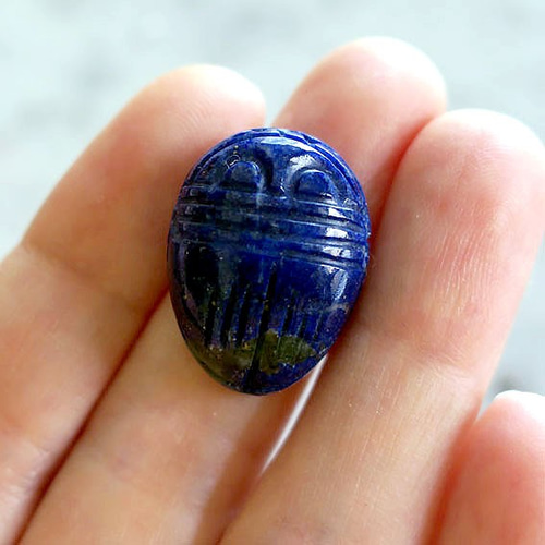 ラピスラズリ・スカラベ 天然石 BodhiTreeルース館 通販 6063013
