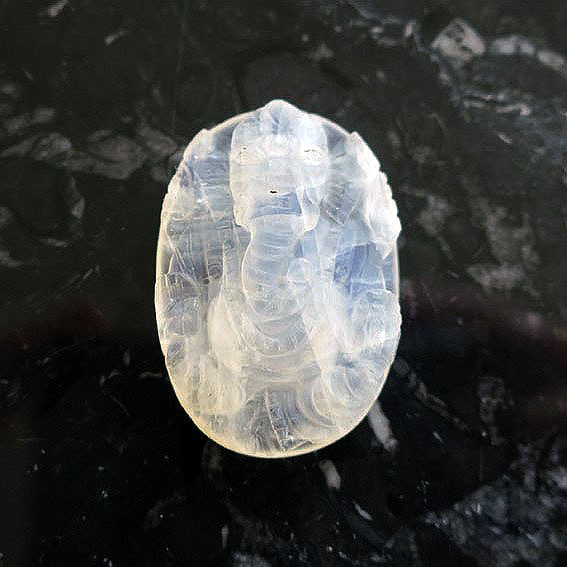 ガネーシャルース ブルームーンストーン カービング・彫刻｜天然石ハンドメイド素材