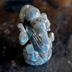 [免運費] Ganesha Carving (Statue) Labradorite-a 第2張的照片