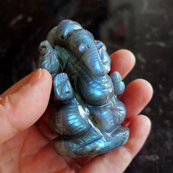 [免運費] Ganesha Carving (Statue) Labradorite-a 第4張的照片