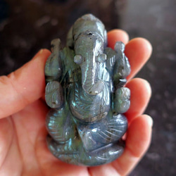 [免運費] Ganesha Carving (Statue) Labradorite-a 第6張的照片