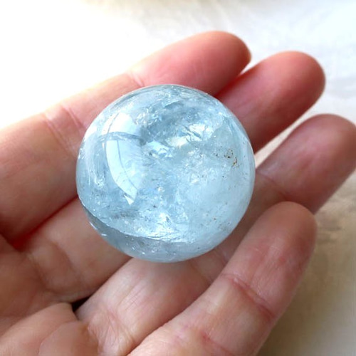 天然石 スフィア ブルーグリーン キラキラ虹入り ブルーフローライト