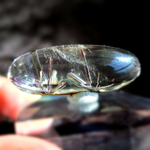 レッドルチルクォーツ　コレクション　レアストーン　ルース　 44mm　90.10ct｜ハンドメイド素材