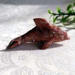 火【蛋白石】海豚 海豚雕刻雕塑雕像 第3張的照片