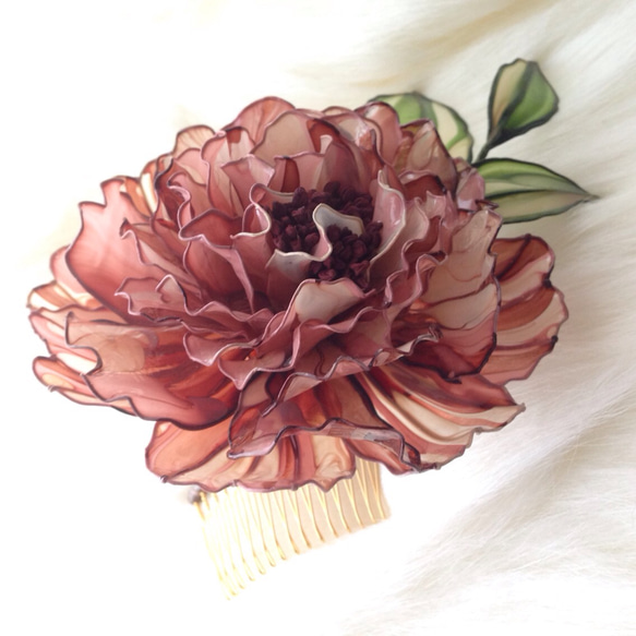 芍薬♡シャクヤク♡大輪♡ディップアート♡アメリカンフラワー