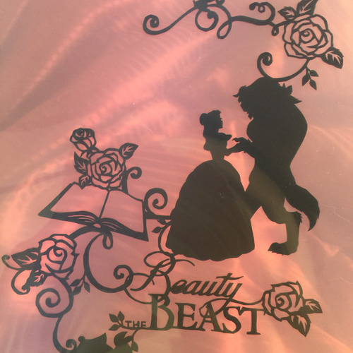 切り絵 美女と野獣 切り絵 pepe 通販 2053343｜Creema(クリーマ