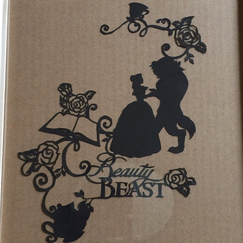 切り絵 美女と野獣 切り絵 pepe 通販 2053343｜Creema(クリーマ)