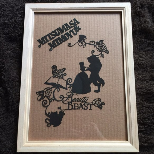 切り絵 美女と野獣 切り絵 pepe 通販 2053343｜Creema(クリーマ)