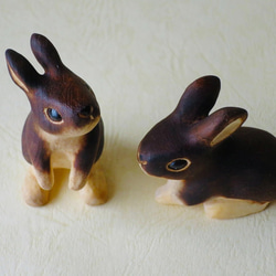 立ち姿のコウサギ（木の立体作品） 7枚目の画像