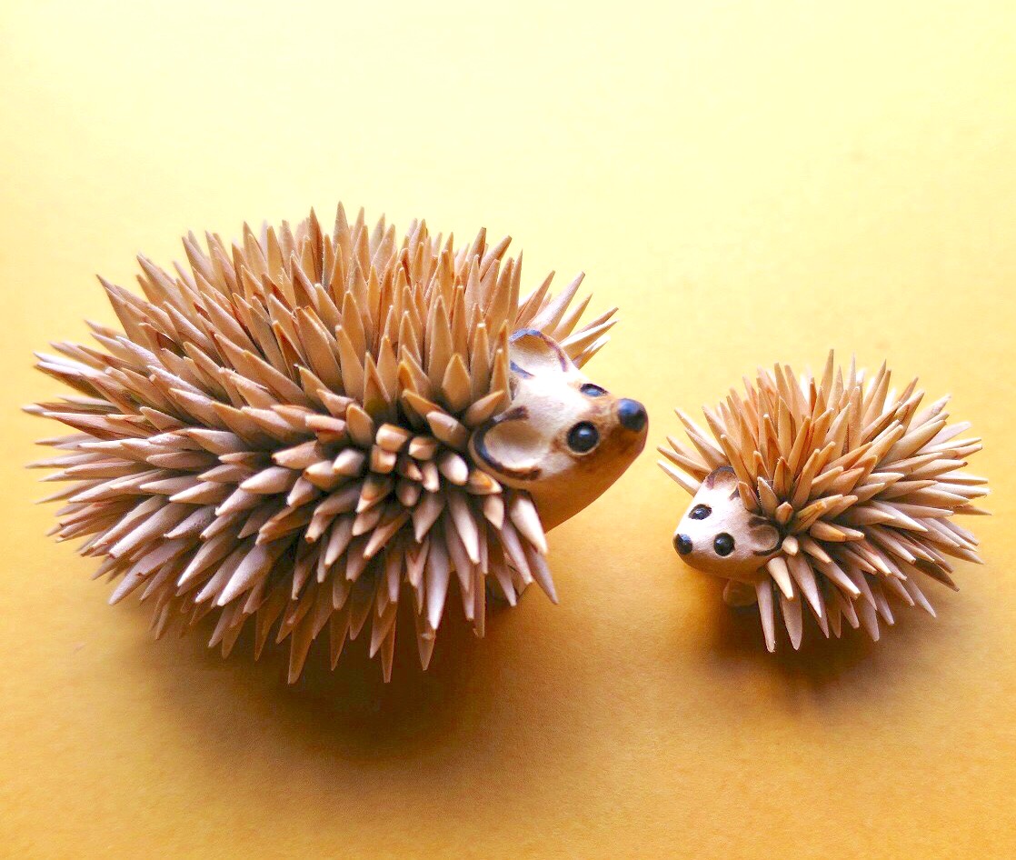 ハリネズミの親子