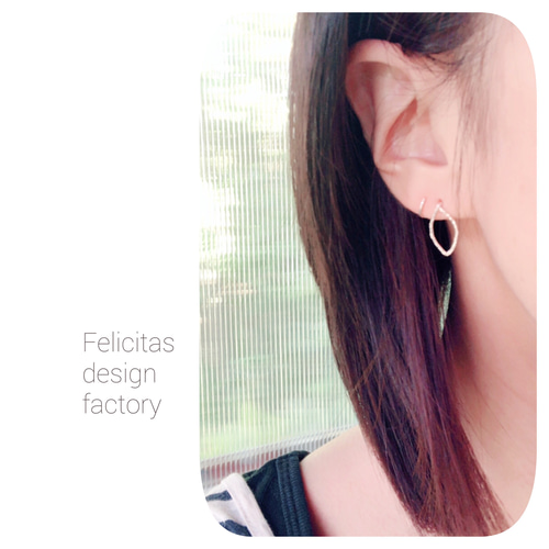 CLIP CHAIN HOOP PIERCED EARRINGS(2SP0879)SV925 ピアス