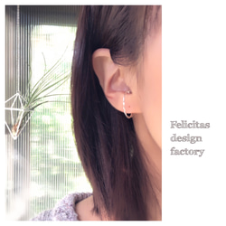 silver925：ツイストear cuff：ウェーブ 2枚目の画像