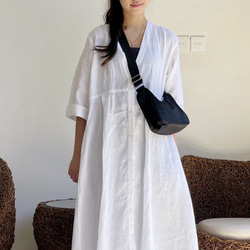 ⭐︎白キチ⭐︎様！conges payes リネンワンピースコート ⭐︎白キチ⭐︎様！conges payes リネンワンピースコート - メルカリ