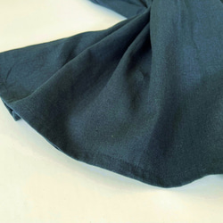 ロングプリーツスカート（コットンリネン素材）ブルーグリーン 10枚目の画像