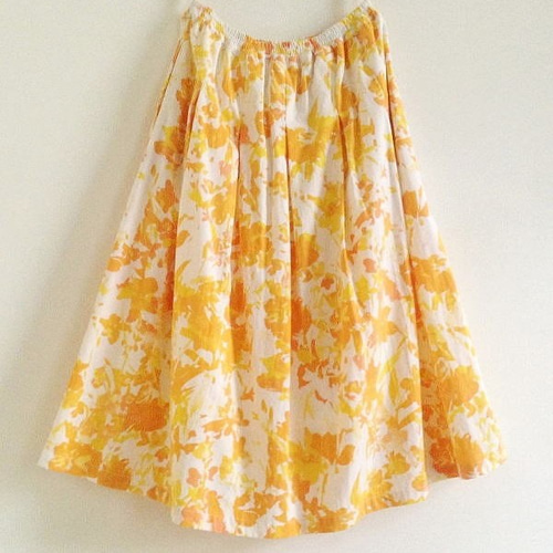 【新品未使用】マリハ　エンジェルのスカート　花柄　イエロー サワアラモード Sawa a la mode レディース ボトムス スカート 黄