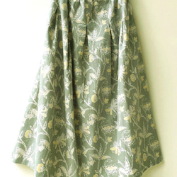 コットンバティックロングスカート（銅板型押し染め）cbs-11 2枚目の画像
