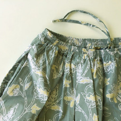 コットンバティックロングスカート（銅板型押し染め）cbs-11 3枚目の画像