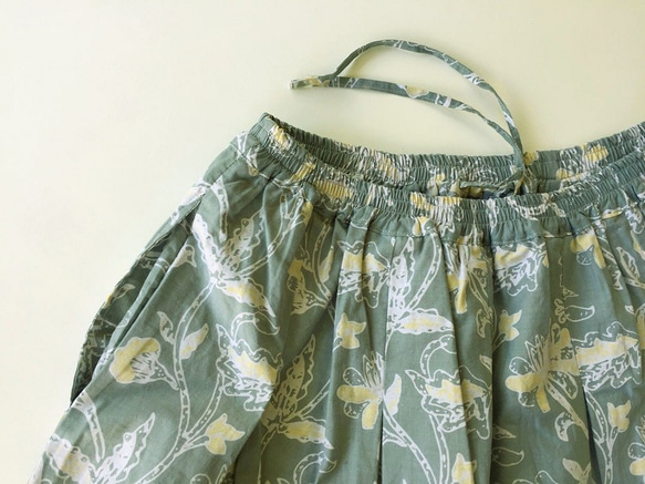 コットンバティックロングスカート（銅板型押し染め）cbs-11 3枚目の画像