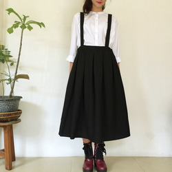 リネンサスペンダースカート SALON adam et rope'｜【WEB限定】ヨーロピアンフラックスリネン