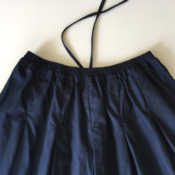 紺83㎝丈♪コットン素材ロングプリーツスカート 7枚目の画像