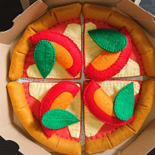 フェルトフェルト・フェルト飾り・専用 ﾌｪﾙﾄ】ﾋﾟｻﾞｾｯﾄ おもちゃ・人形 Saeko 通販 10365403｜Creema(クリーマ)