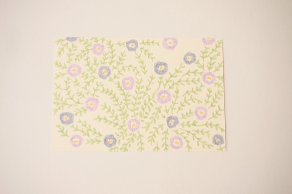 野の花のポストカード（ブルー／原画） 3枚目の画像