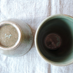 唐草いっちんフリーカップ(緑) 2枚目の画像