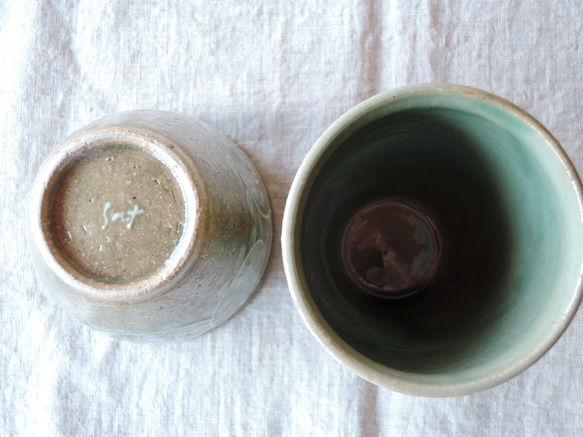 唐草いっちんフリーカップ(緑) 2枚目の画像