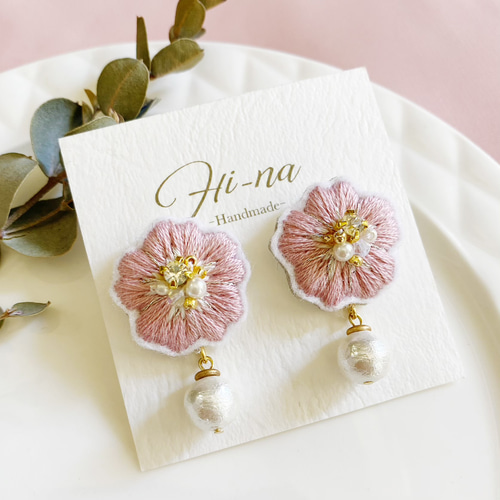 桜さくら】ピアス／イヤリング 春の誕生花2025 桜ハンドメイド