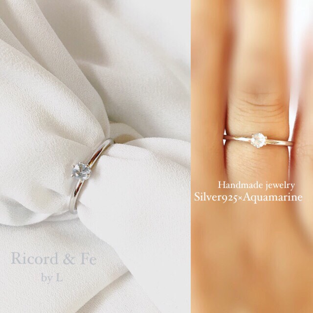 Silver925 Ring♦︎Aqua marine