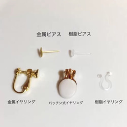 Bekkou×bi-color♦︎volume pierce/earring【Green】 4枚目の画像