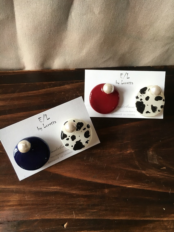 Dalmatian asymmetry◯pierce/earring 2枚目の画像